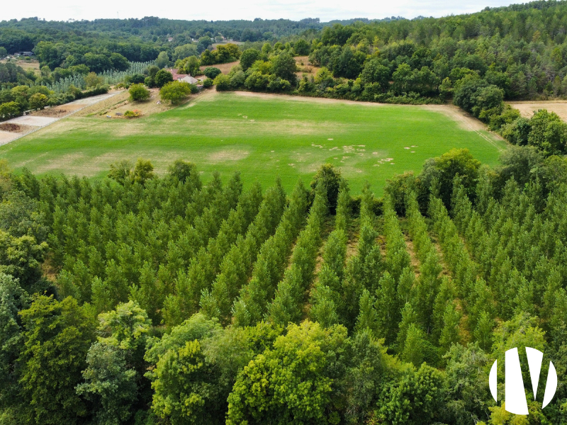 DORDOGNE : Propriété agricole et forestière avec maison rénovée en position dominante - 